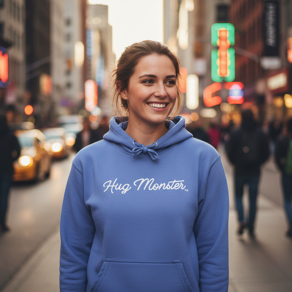 Hug Monster 100 Hoodie - Light Blue