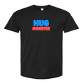 Hug Monster Classic Bold Outline T-Shirt - Positive Message Graphic Tee in Black – Front View
