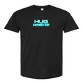 Hug Monster Classic Smile T-Shirt - Positive Message Graphic Tee in Black – Front View